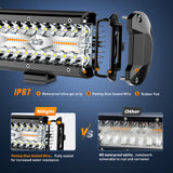 LED Light Bar 20Inch Off-Road LED Light Bar, 420W 3 Lighting Modes (White/Amber/White&Amber) Driving Fog Light Spot Flood Lights with 16AWG Wiring Harness for Truck Car ATV SUV Jeep Boat