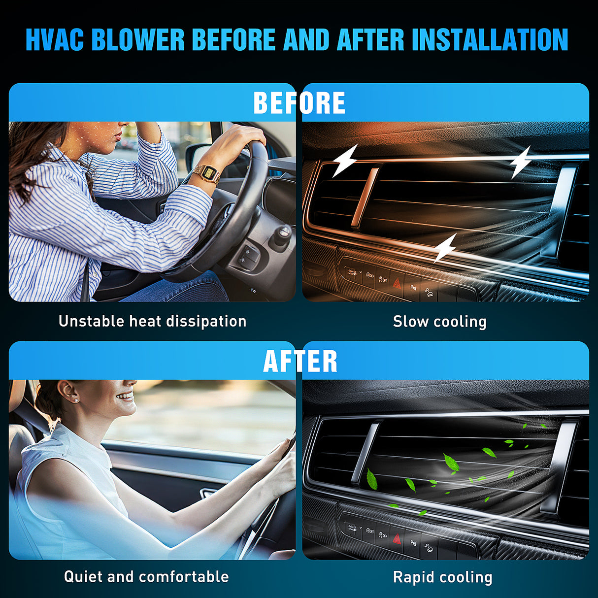 Nilight HVAC Blower Motor with Fan Fit for Hon-da Odyssey 2005 2006 2007 2008 2009 2010,Acura RL 2005-2011 2012 Replaces 79310-SHJ-A01, 79310-SJC-A02, 700192, 75735, PM9304