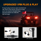 RGB Whip Light 1PC 2FT Lighted Antenna Whips with Remote & App Control DIY Chasing Patterns Brake Reverse Lights for ATV UTV Polaris RZR Can-am Dune Buggy Pickup Trucks Jeep