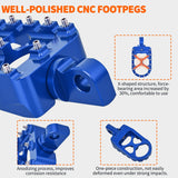 Nilight Motorcycle Foot Pegs Dirt Bike Footpegs Fit for Harley Dyna 1993-2017 Fatboy 1990-2017 Iron 883 2009-2017 Sportster 883 360° Rotating CNC Foot Pegs Heavy Duty Aluminum Alloy Peg Pedal, Blue