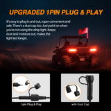 RGB Whip Light 1PC 3FT Lighted Antenna Whips with Remote & App Control DIY Chasing Patterns Brake Reverse Lights for ATV UTV Polaris RZR Can-am Dune Buggy Pickup Trucks Jeep