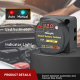 Nilight 12V 140 AMP Dual Battery Isolator Auto Manual Voltage Sensitive Relay with Digital Voltmeter Smart VSR Automatic Charger Disconnect w/Voltmeter for Truck RV UTV Boat Can Am