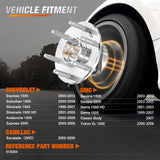 Nilight Front Wheel Hub Assembly for Chevy Sierra Silverado 1500 Avalanche Express 1999-2012, GMC Savana Sierra Yukon XL Cadillac Escalade2003-2005,6 Lugs with ABS Fits ONLY 2WD, OEM 515054