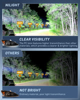 Headlight Assembly for 2002 2003 2004 Toyota Camry LE/XLE Headlamps Replacement Black Housing Amber Reflector Clear Lens Driver and Passenger Side