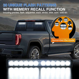 Nilight 24LED Emergency Strobe Traffic Advisor Light Bar 2 in 1 White Dash Warning Safety Flashing Lights Front/Rear Windshield Construction Lights for Trucks Cars Plow Police Firefighter Vehicles