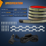 Nilight 2PCS 70 Inch Emergency Strobe Lights Strip 1125 LED Running Board Marker Light Amber Flexible Side Flashing Warning Caution Safety Waterproof for Truck Construction Vehicles Pickup