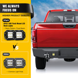 Nilight Rear Step Bumper Compatible with 2011 2012 2013 2014 2015 2016 3rd Gen Ford F250 F350 F450 Super Duty Pickup Truck Bumper with LED Lights, Sensor Holes and D-rings