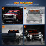 Nilight 144 LED Strobe Traffic Advisor Light Bar Amber Red with Controller 2 in 1 Automotive Emergency Warning Flashing Police Windshield Lights Bars for Cars Tow Plow Trucks Construction Vehicles
