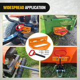Universal Heavy Duty Zero Turn Mower Trailer Hitch Kit Strong Neodymium Magnetic Pin with 4 Bolts 1/2'' R-Clip Combo Pack Red & Orange 6mm Thick