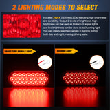 Nilight 5.5 Inch Aluminum Housing Tail Light 2 PCS 24 LED Red Running Brake Turn Signals Marker Lights Surface Mount IP67 Waterproof for 10-30V RV Camper Trailer Truck Bus Boat