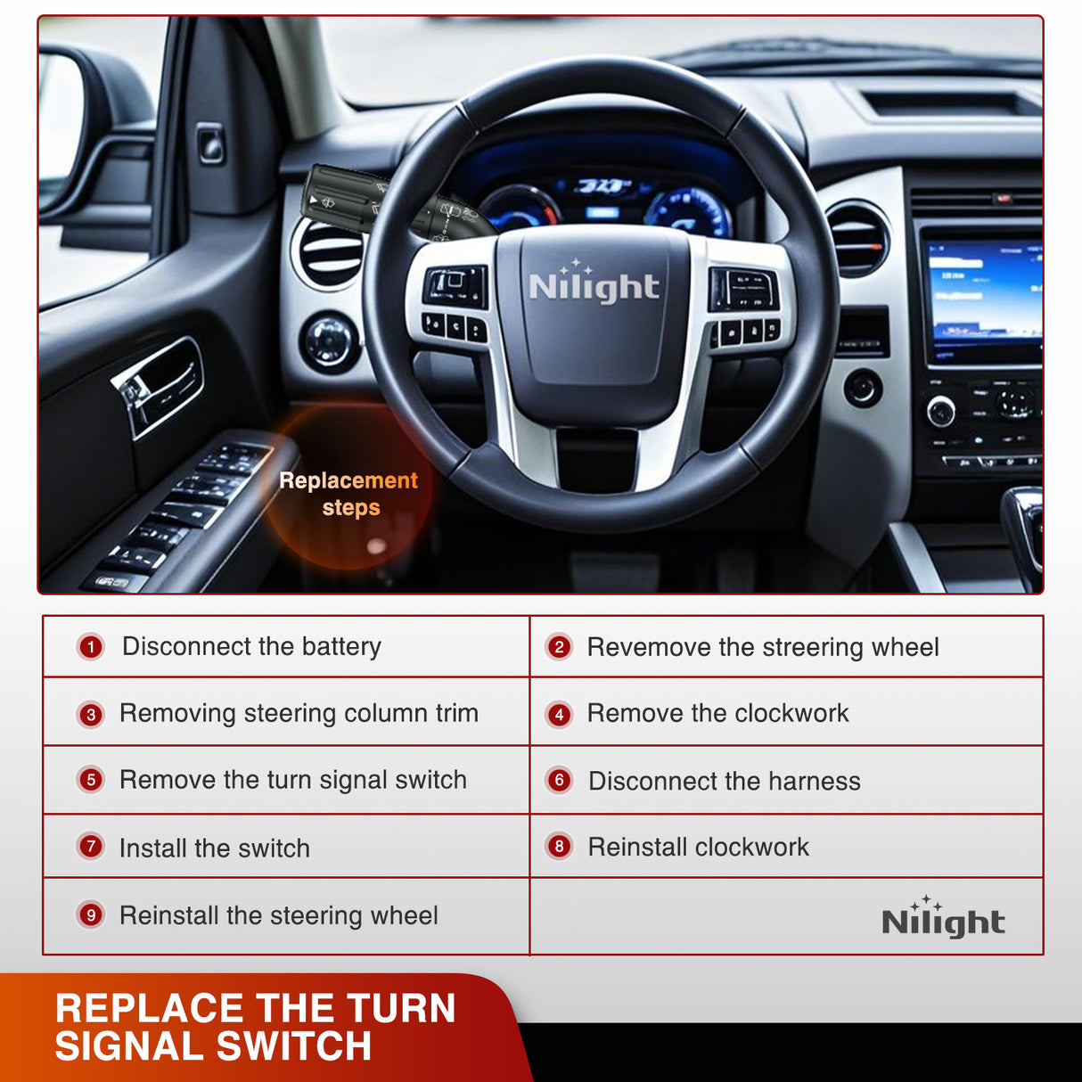 Turn Signal Switch Compatible with 2007 2008 2009 2010 2011 2012 2013 2014 Ford Expedition 2007-2014 Lincoln Navigator Multifunction Combination Lever Switches