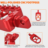 Nilight Motorcycle Foot Pegs Dirt Bike Footpegs Fit for Harley Dyna 1993-2017 Fatboy 1990-2017 Iron 883 2009-2017 Sportster 883 360° Rotating CNC Foot Pegs Heavy Duty Aluminum Alloy Peg Pedal, Red