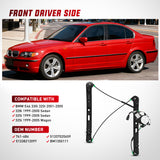 741-484 Power Window Regulator/Motor Front Driver Side Compatible with BMW E46 325i 328i 330i 1999 2000 2001 2002 2003 2004 2005 Sedan