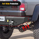 Nilight Rear Step Bumper Compatible with 2020 2021 2022 2023 2024 2025 Gladiator JT Super Duty Pickup Truck Bumper with LED Lights, Sensor Holes and D-rings