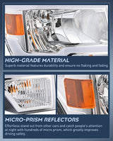 2009-2014 Ford F150 Headlight Assembly Chrome Case Clear Reflector Clear Lens Nilight