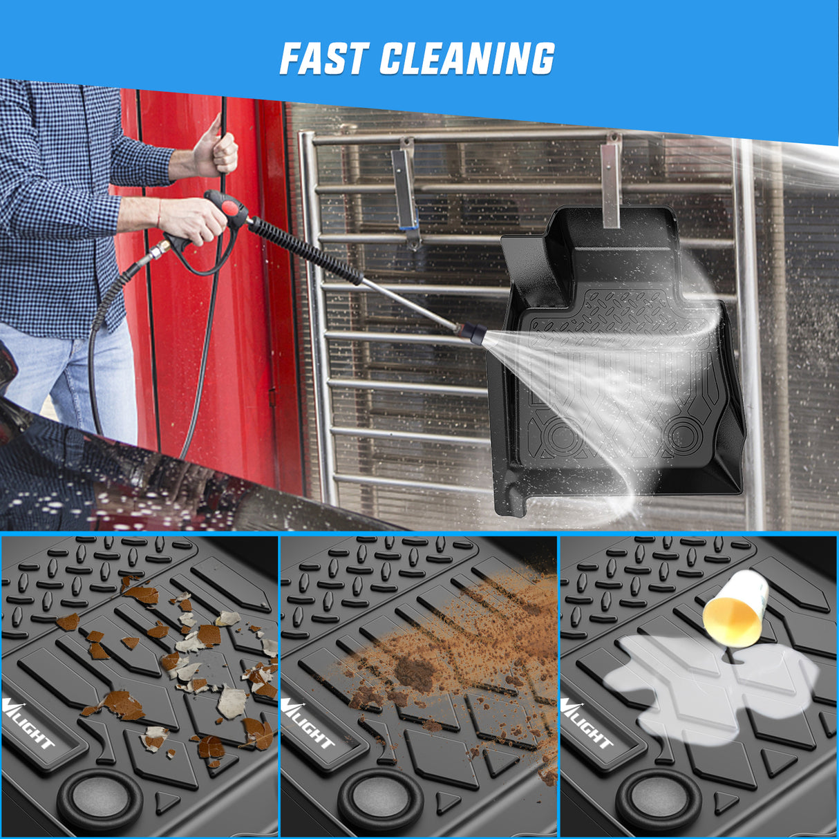 Floor Mats for BMW X3 F25 2011-2017 / BMW X4 2015 2016 2017 2018 All Weather Custom Fit Heavy Duty Floor Liners