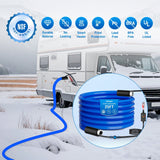Nilight 25FT Heated Water Hose RV 5/8”Inside Diameter -45°F Freeze Protaction Antifreeze Garden Drinking Hoses with Saving Thermostat and Smart Heat System for Winter Camper Supply Accessories