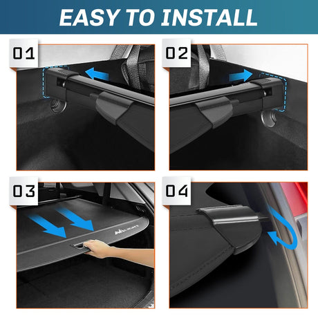 Nilight 2023 2024 2025 Kia Sportage Accessories Retractable Trunk Cargo Cover with Trunk Storage Net