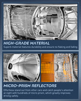 Nilight Headlight Assembly Compatible with 2007 2008 2009 2010 2011 2012 2013 Silverado 1500 2014 2500HD 3500HD Replacement Chrome Housing Amber Reflector