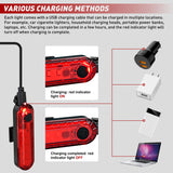 Marine Boat Navigation Light 2PCS Red Port Bow Lights Four Modes Waterproof Rechargeable Warning Safety Clearance Lamp for Skeeter Yacht Pontoon Trailer Truck Bike Backpack Helmet