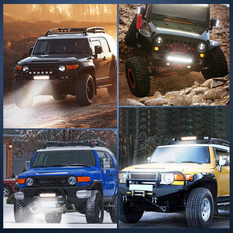 Nilight 12 Inch 300W Spot Flood Combo Orange Case Led Light Bar
