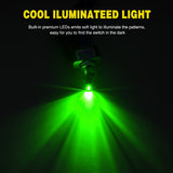 5PCS LED Toggle Switch ON Off 12V 30A Green LED Lighted Metal Heavy Duty SPST 3 Pin Rocker Switches 12mm Mounting Hole for Automotive Cars Trucks Boats Racing Cars