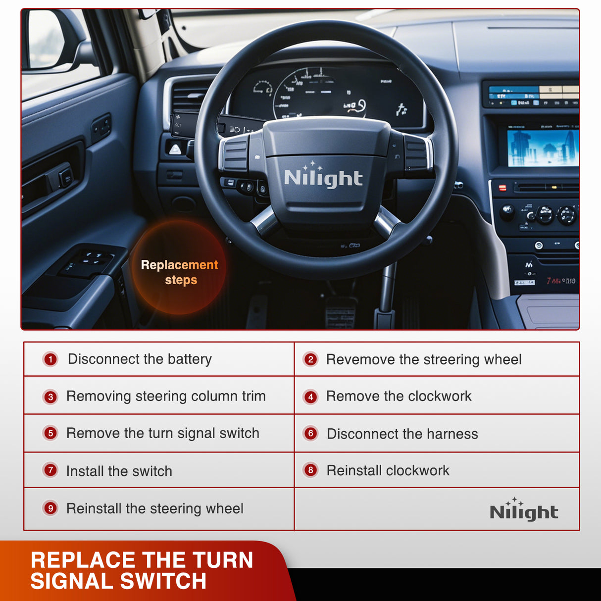 Turn Signal Switch Compatible with 2005 2006 2007 2008 2009 2010 2011 2012 Volvo Bus F FL FH FM FMX NH VN VNL VNM Multifunction Combination Lever Switches