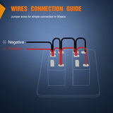 Nilight 90423B 2Gang Aluminum Laser LED Light Bar Rocker 12/24V 5Pin ON/Off Pre-Wired LED POD Lights Toggle Switch Panel with Blue LED for Marine Boat Car ATV UTV