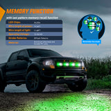 Nilight 4PCS LED Strobe lights 12V 24V Sync Feature Green White 24LED Emergency Hazard Warning Lights with Controller Hard Wire or Cigarette Lighter Plug for Car Truck RVs Campers