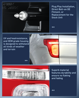 Nilight Taillight Assembly Compatible with 2011 2012 2013 2014 2015 Ford Explorer Rear Lamp Replacement OE Style with LED and halogen bulbs Driver Side and Passenger Side