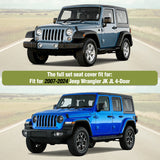 2007 2008 2009 2010 2011 2012 2013 2014 2015 2016 2017 2018 2019 2020 2021 2022 2023 2024 Jeep Wrangler JK JL 4Door Seat Covers
