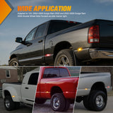 4 PCS 3 LED Red Amber Wheel Fender Side Marker Lights Smoked Lens Light Compatible With 2003-2009 Dodge Ram 1500 2500 3500 Super Duty