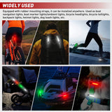 Marine Boat Navigation Light 4PCS Red Green Port Starboard White Stern Lights Four Mode Waterproof Rechargeable Warning Safety Lamp for Skeeter Yacht Pontoon Trailer Truck Bike Backpack Helmet