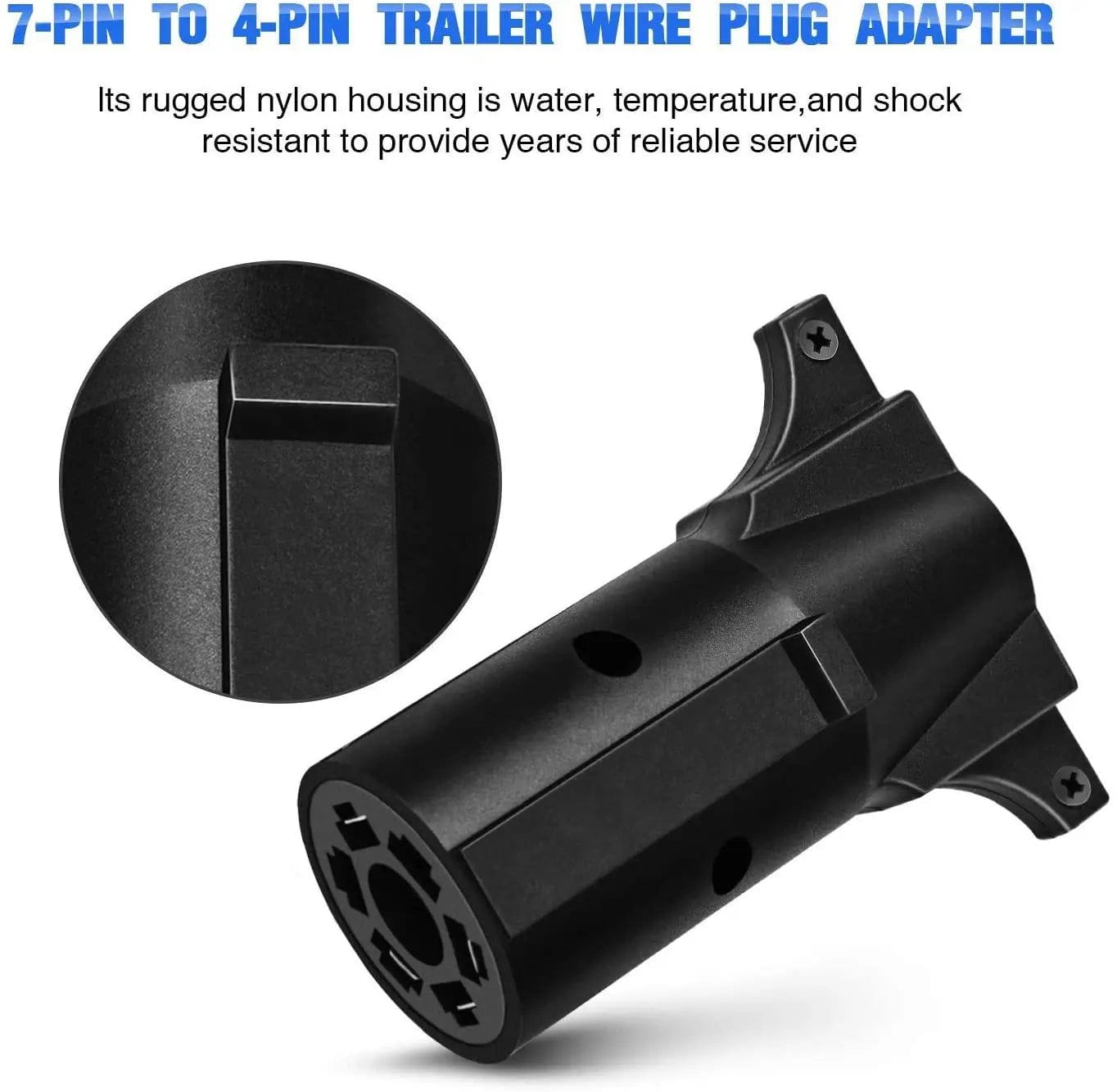 Accessories 7 Pin to 4 Pin Trailer Adapter Plug
