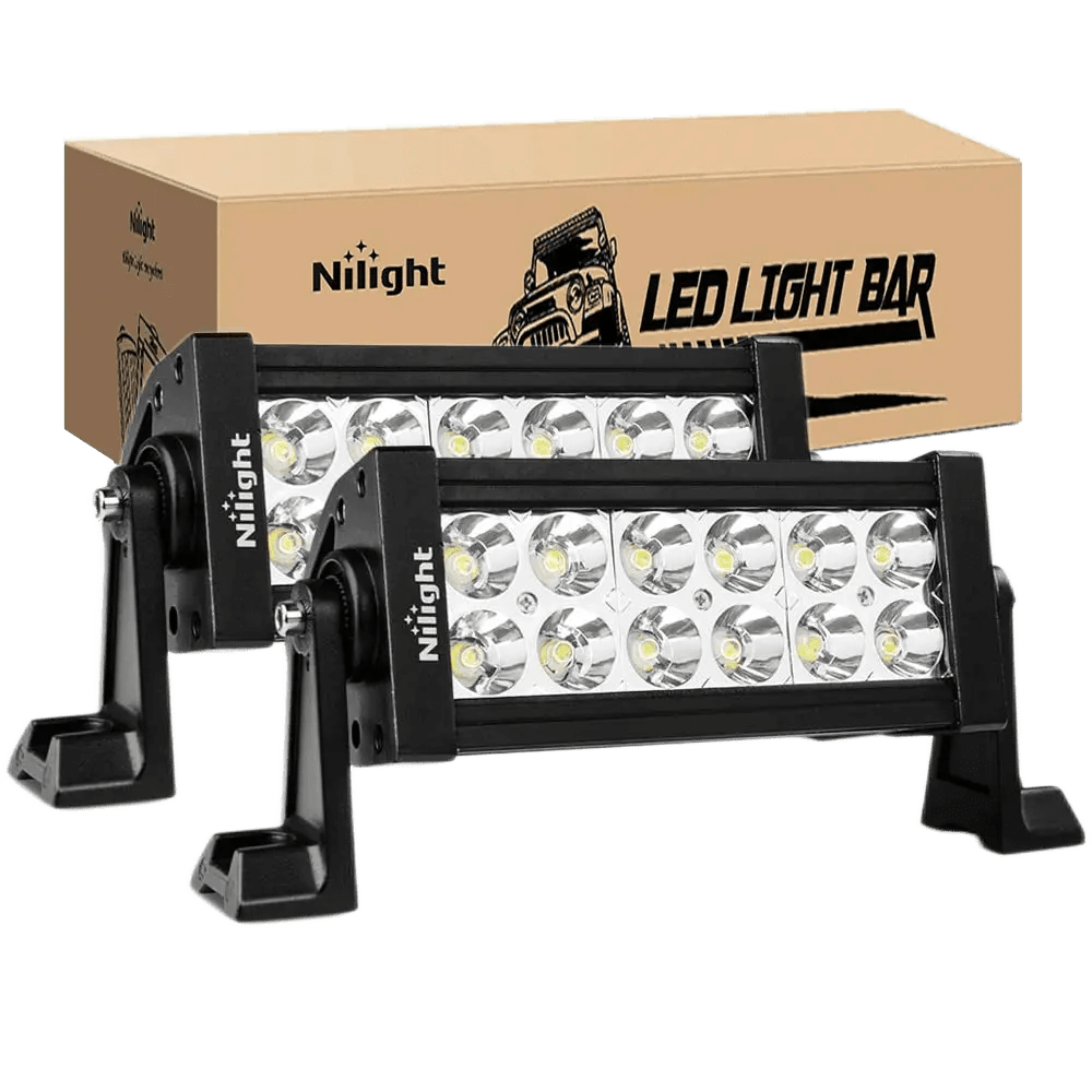 7.5 Inch 36W Double Row Spot Led Light Bars (Pair) – Nilight
