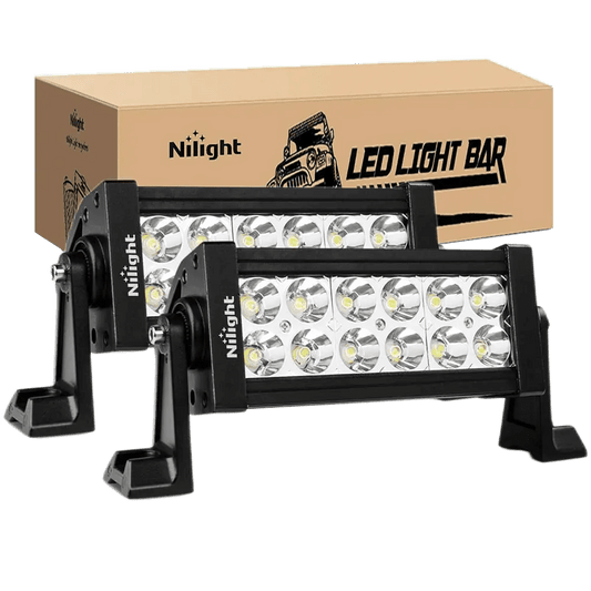 LED Light Bar 7.5" 36W Double Row Spot Led Light Bars (Pair)