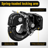 Pintle Hook Hitch with Mounting Kit 40,000 lbs, Fits 2-1/2 to 3-Inch Lunette Ring, Mount Required, 20Ton Hitch Receiver fit for Pintle Hook Mount