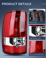 Taillight Assembly for 2000-2006 Chevy Suburban 1500 2500 Tahoe