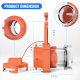 RV Sewer Valve, Camper Black Tank Gate Valve with 4 Bayonet Prongs Clear Adapter Leakproof Cap Double Odor-Tight Sealing Ring Twist On Waste Valve for RV Sewer Hose Fittings Replacement Orange