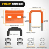 Trailer Hitch Tightener for 2 Inch Trailers Hitches Mount Anti Rattle Heavy Duty Steel with Rubber Cover Orange U Bolt Glossy Coating Plate Electrophoresis Anti-Rust Triple Protective