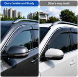 in-Channel Rain Guards for GMC Terrain 2010-2017, 4PCS | Window Deflectors Window Visors for Fresh Air Circulation, GMC Terrain 2010 2011 2012 2013 2014 2015 2016 2017, Smoke Tinted