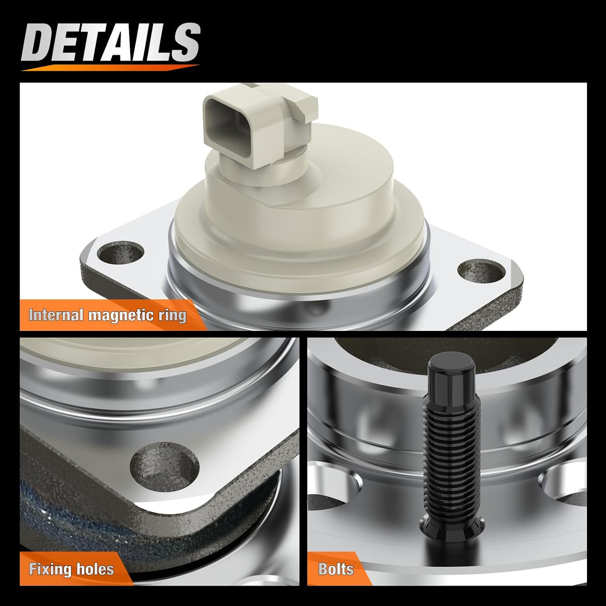 Rear Wheel Bearing Hubs for Chevy Impala 2000-2013 FWD | For 2005-2009 Buick Allure Lacrosse, 1997-2002 Buick Century, 1997-2004 Buick Regal, 1997-2005 Chevy Venture-2Pack