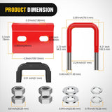 Trailer Hitch Tightener for 2 Inch Trailers Hitches Mount Anti Rattle Heavy Duty Steel with Rubber Cover Red U Bolt Glossy Coating Plate Electrophoresis Anti-Rust Triple Protective