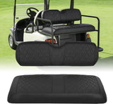 Golf Cart Rear Seat Cover 1PC Black Leather Club Car EZGO Yamaha | Thick PVC Leather Diamond Design Breathable Water Repellent Scratch Resistant Fits Club Car EZGO Yamaha Aftermarket Seats