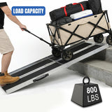 6 Feet Portable Wheelchair Ramp with Quick-Lock Non-Skid Aluminum | Handicap Ramps with Handle Folding Threshold Ramp for Home Steps, Stairs, Doorways, Scooter, Porch, Cart 800LBS Capacity