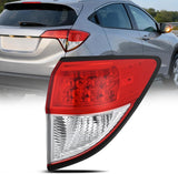 Taillight Assembly Compatible with 2019 2020 2021 2022 Honda HRV | Red Clear Tail Light OE Style Rear Outer Lamp Replacement Passenger Side