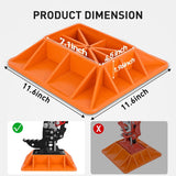 Off-Road Jack Base, Farm Jack Base Stand Plate Recovery Accessories,11.5 Inch x 11.5 Inch, Orange