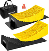 RV Levelers 2 Pack, Curved Camper Leveler with Chocks, Up to 35,000lbs | 1/2 Inch–4 Inch Leveling, Campers / Trailers / Motorhomes, Portable, Helping make RV leveling faster and easier