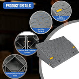 Curb Ramps 2 Pack, 5.9 inch Rise Durable Plastic Threshold Driveway Step Ramp for Scooter, Bikes, Motorcycle, Dolly, Lawn Mower