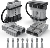 Anderson Connector 50AMP 6AWG Anderson Plug 12V-36V Battery Quick Connect/Disconnect Wire Harness Plugs Connectors Kit for 6 Gauge Cables Car Marine ATV Trailer Towing Winch Motor, 4 Pack Grey